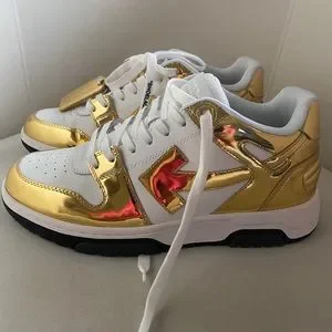 Off-White | Shoes | Size 42 Gold Offwhite Athletic Shoes  display picture 2